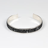 Bracelet en Cuir Noir, Gris Clair et Foncé