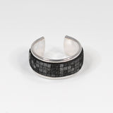 Bague en Cuir Noir, Gris Clair et Foncé