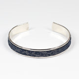 Bracelet en Cuir Bleu Léopard