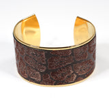 Bracelet en Cuir Marron Glacé