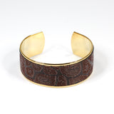 Bracelet en Cuir Marron Glacé