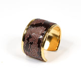 Bague en Cuir Marron Glacé