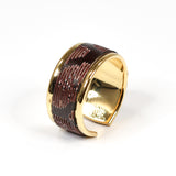 Bague en Cuir Marron Glacé