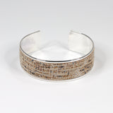 Bracelet en Cuir Beige Effet Tissu