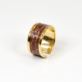 Bague en Cuir de Serpent Marron Clair