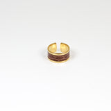 Bague en Cuir de Serpent Marron Clair