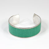 Bracelet en Cuir de Lézard Vert