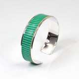 Bracelet en Cuir de Lézard Vert