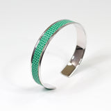 Bracelet en Cuir de Lézard Vert