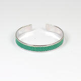 Bracelet en Cuir de Lézard Vert