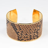 Bracelet en Cuir de Python Marron Clair