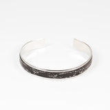 Bracelet en Cuir Noir et Argent