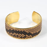 Bracelet en Cuir de Python Marron Clair