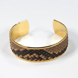 Bracelet en Cuir de Python Marron Clair