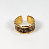 Bague en Cuir de Python Marron Clair