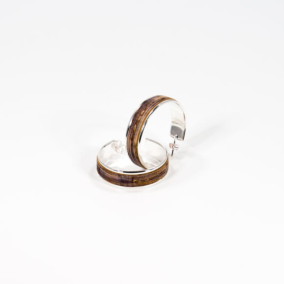 Boucle d'Oreilles en Liège Mauve