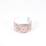 Bracelet en Liège Rose et Ecriture Noire